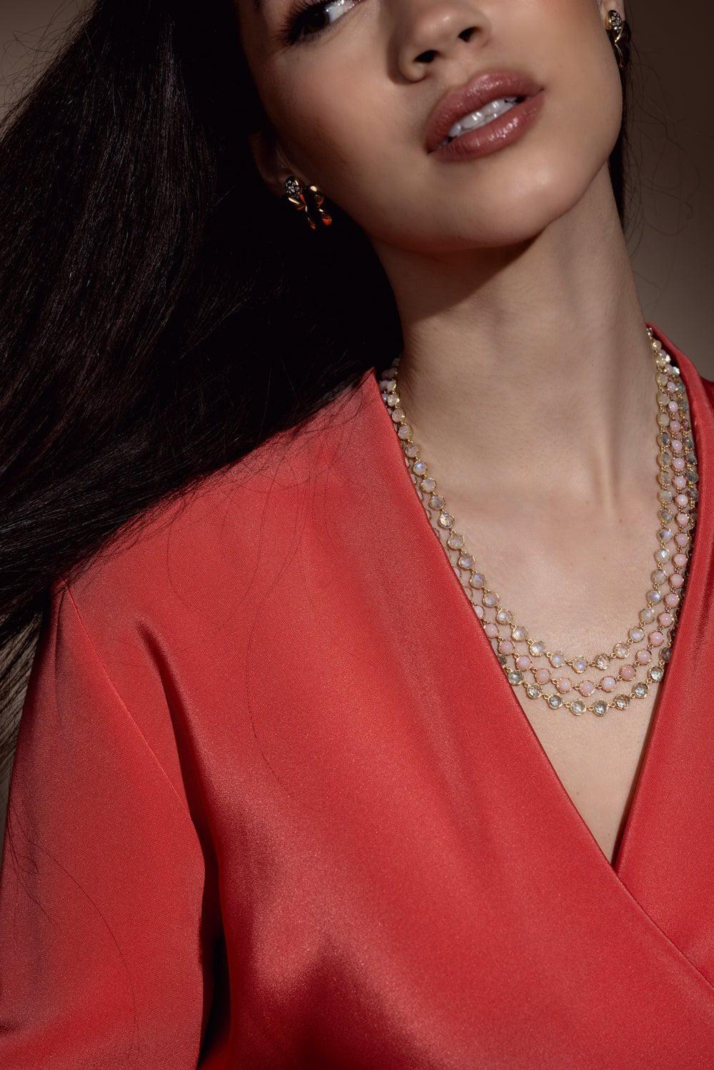 Small Classic Link Moonstone Necklace - Image 3