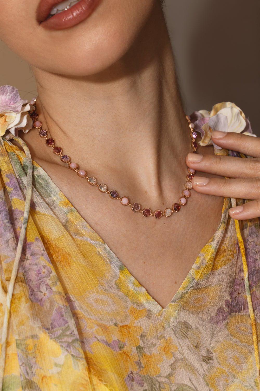 Small Classic Link Tourmaline Opal Necklace - Image 5