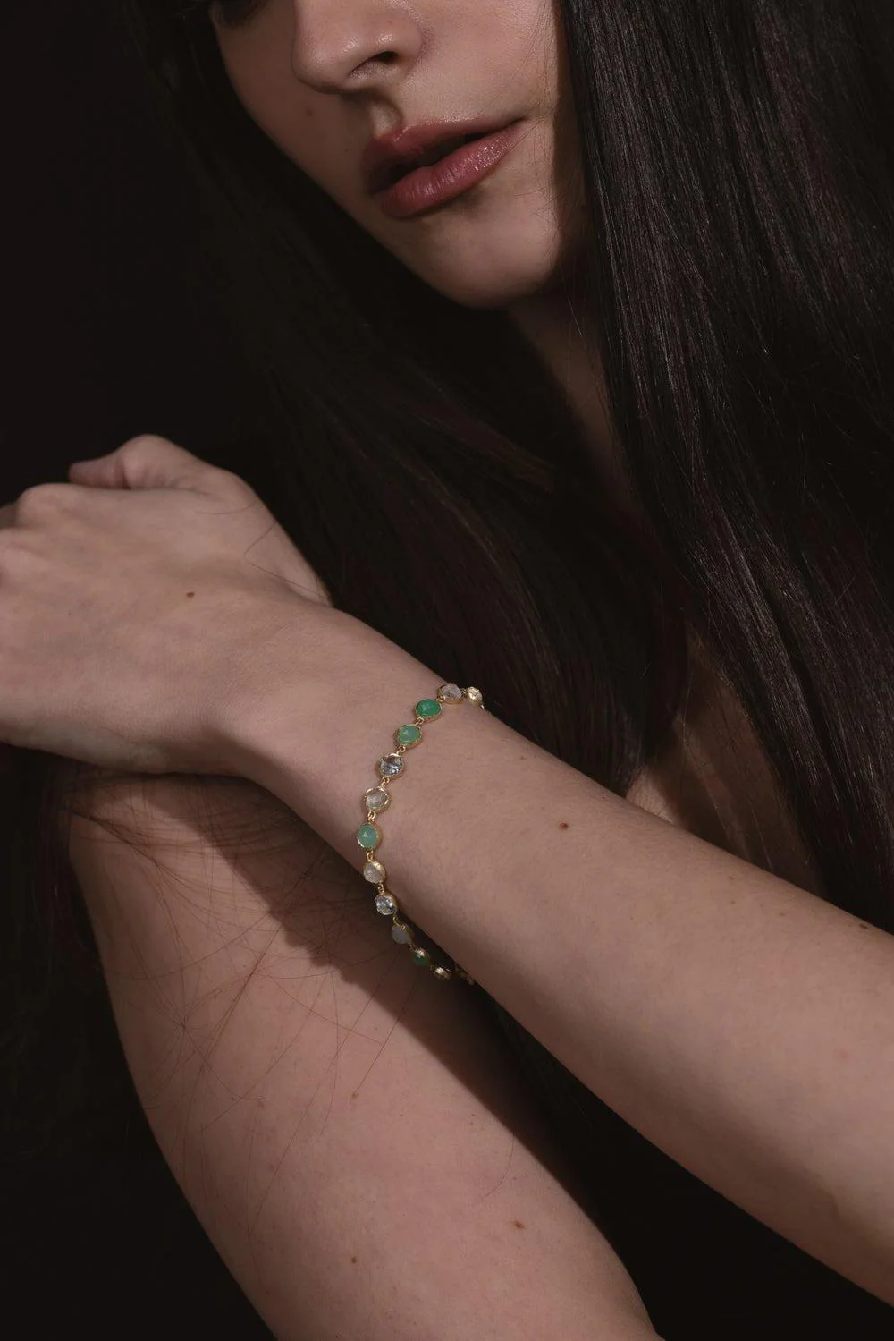 Small Green Multi Mixed Bracelet - Image 3