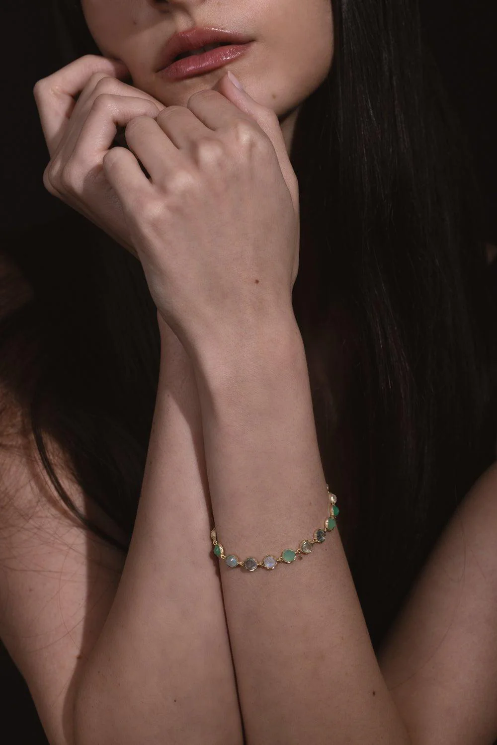 Small Green Multi Mixed Bracelet - Image 4