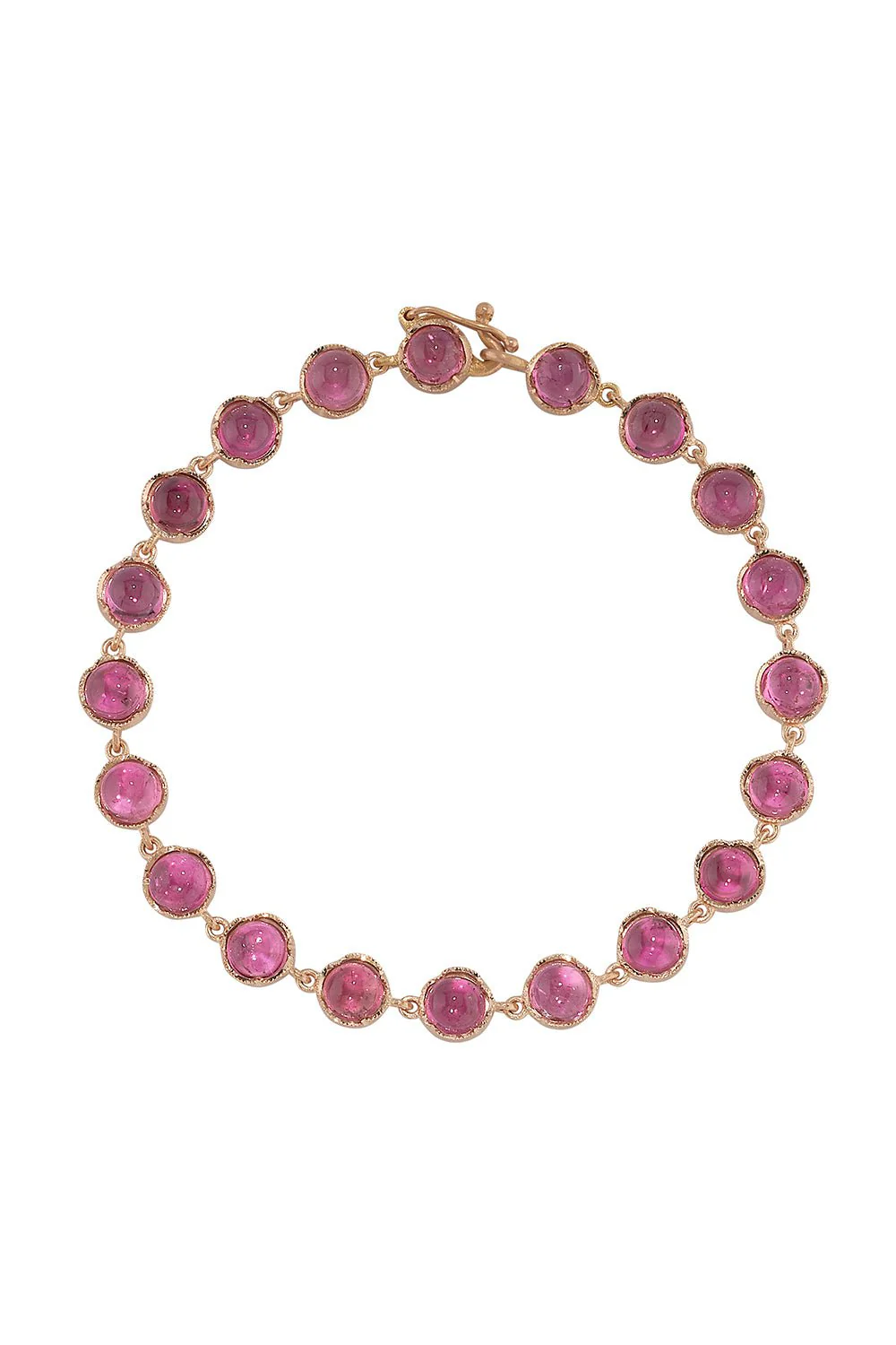 Small Pink Tourmaline Link Bracelet