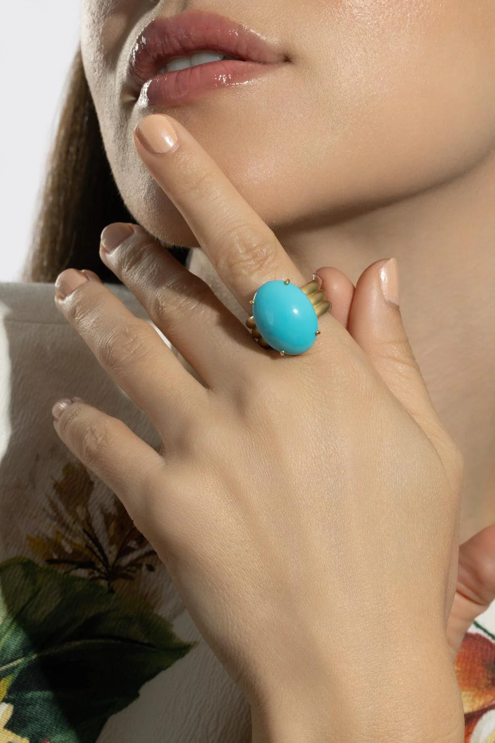 Turquoise Cabochon Heroic Ring - Image 2