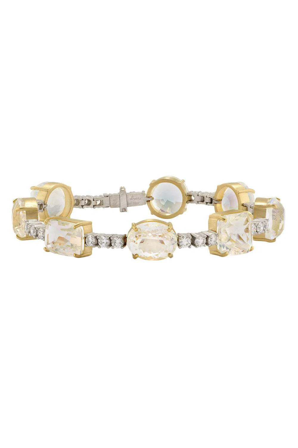 Rainbow Moonstone Diamond Tennis Bracelet