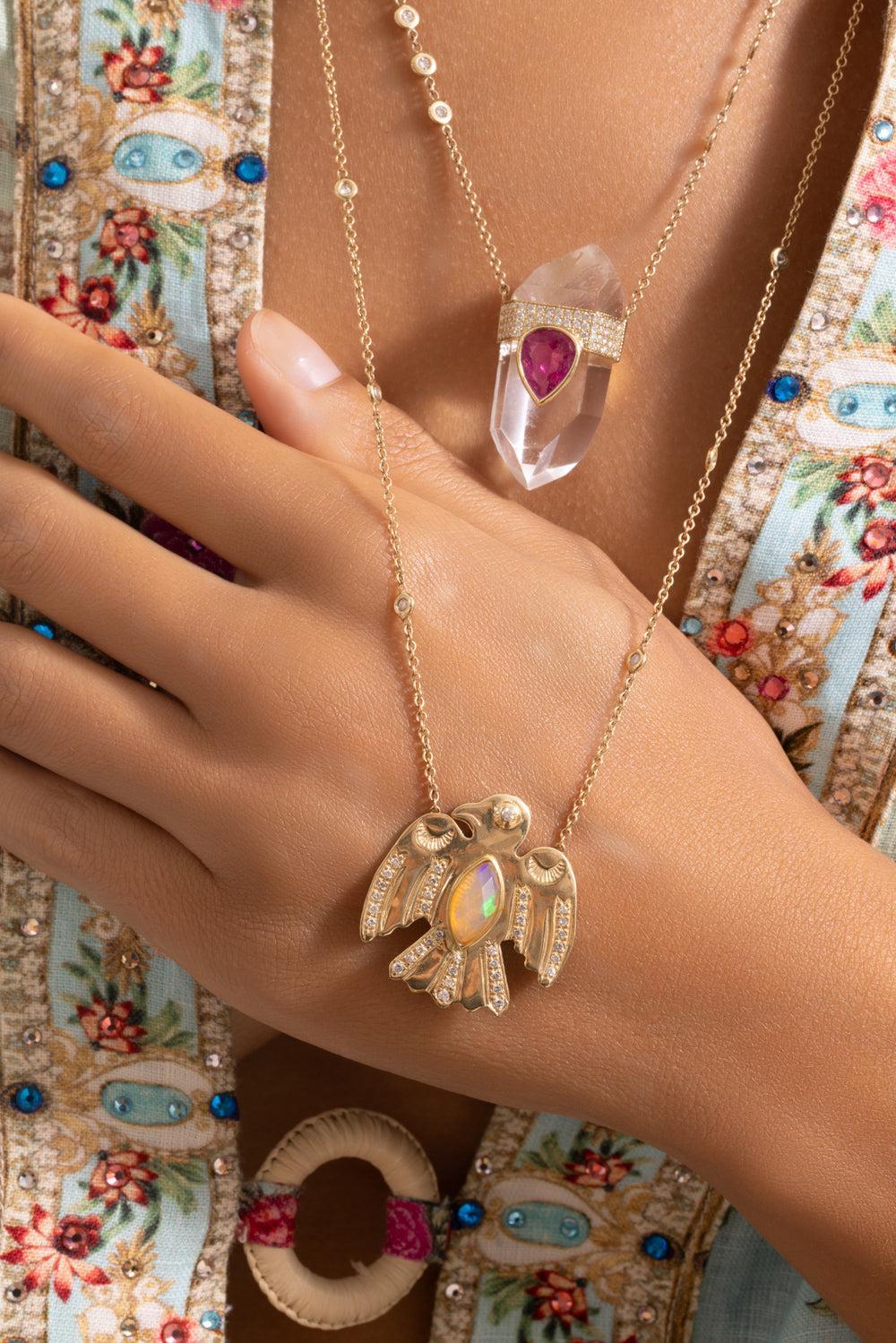 Opal Eagle Necklace - Image 3