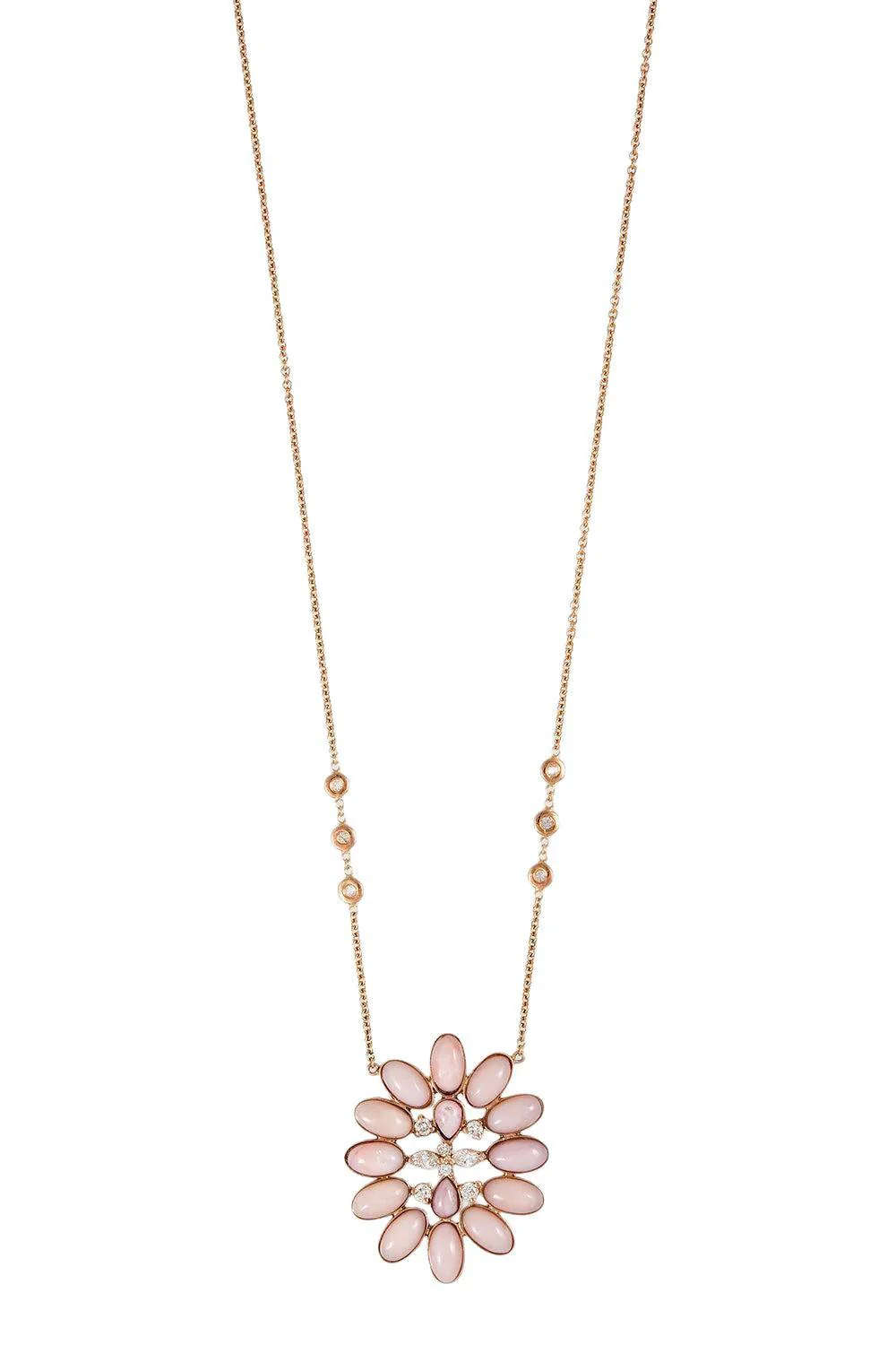 Pink Opal Blossom Necklace