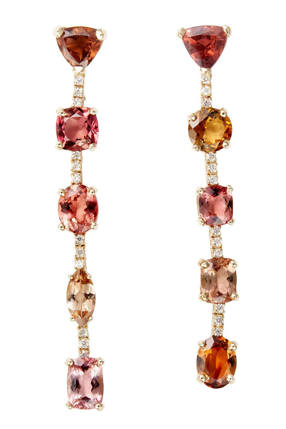 Pink Tourmaline Twiggy Earrings
