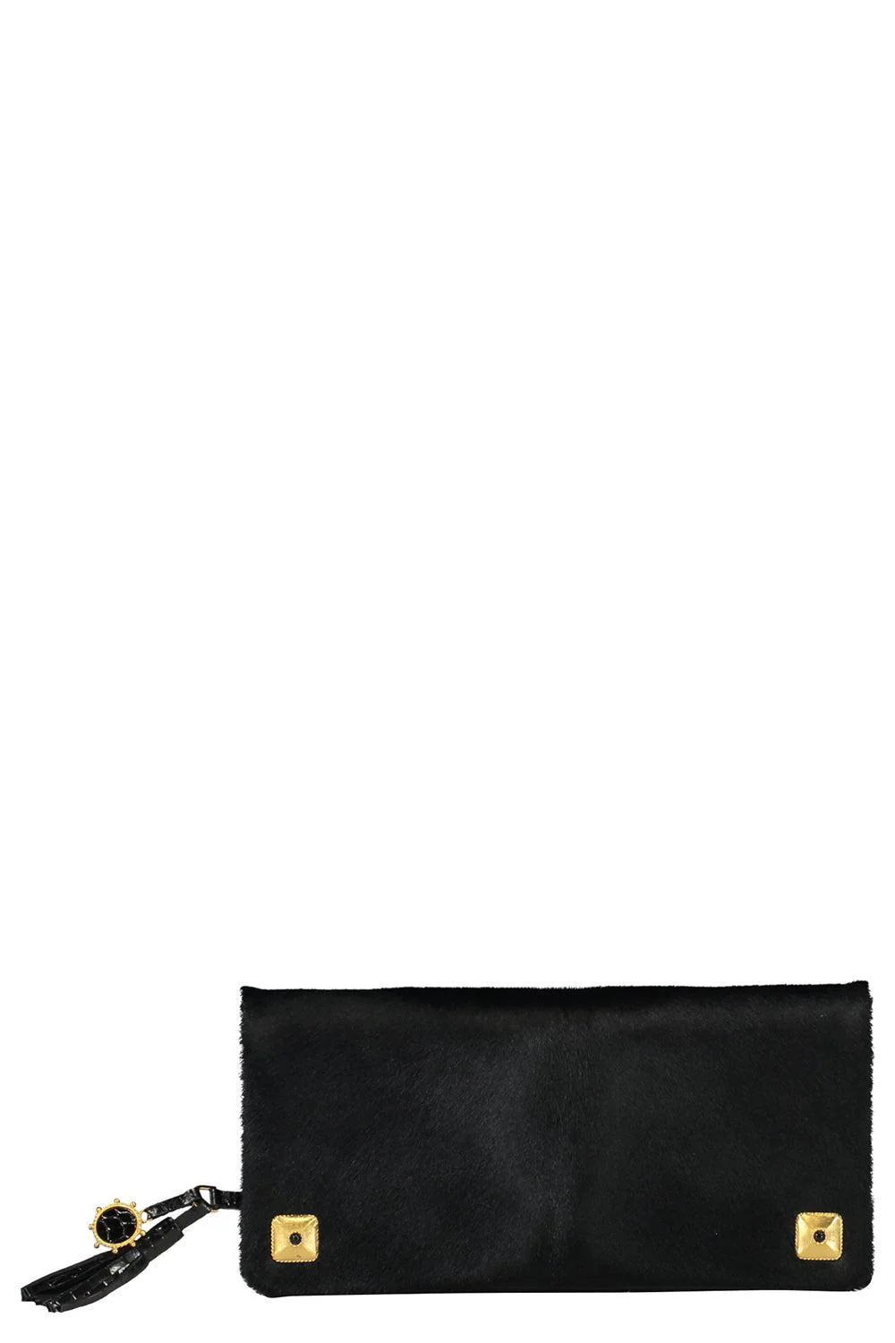 Fold-Over Clutch - Black