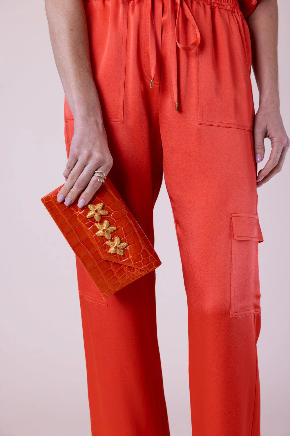 Isabel Box Clutch - Mandarin Orange - Image 3