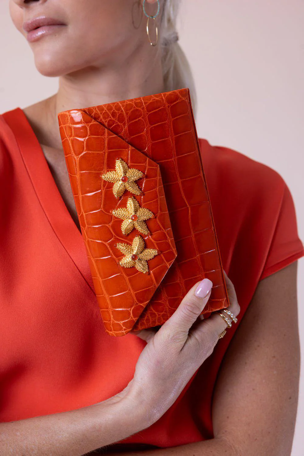 Isabel Box Clutch - Mandarin Orange - Image 4