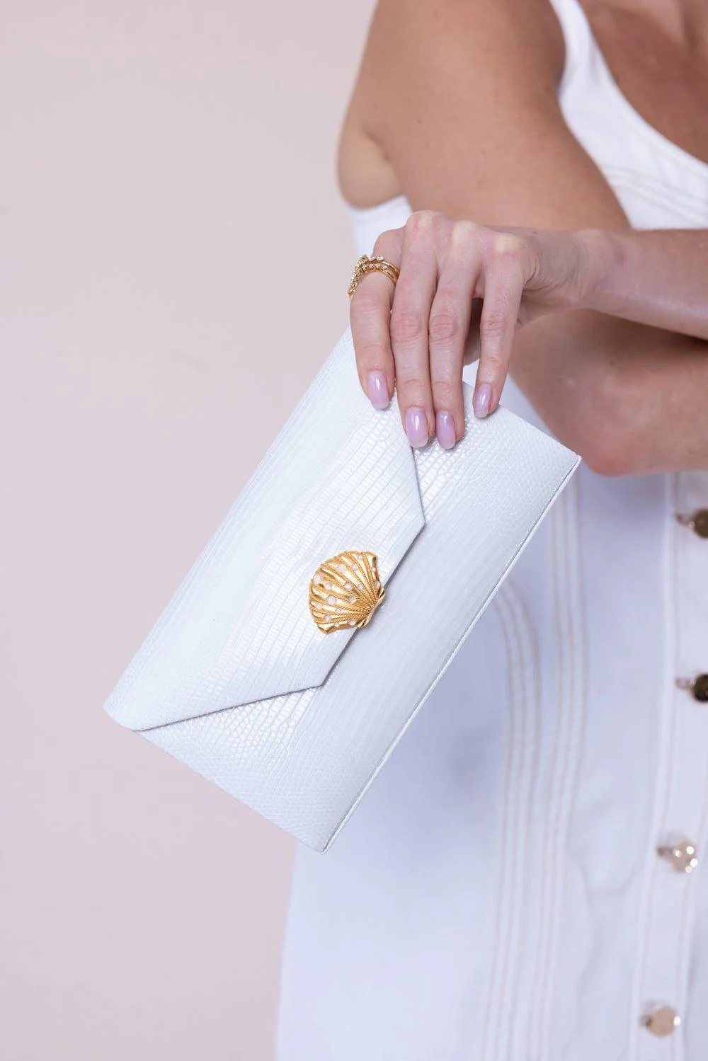 Isabel Box Clutch - White - Image 2