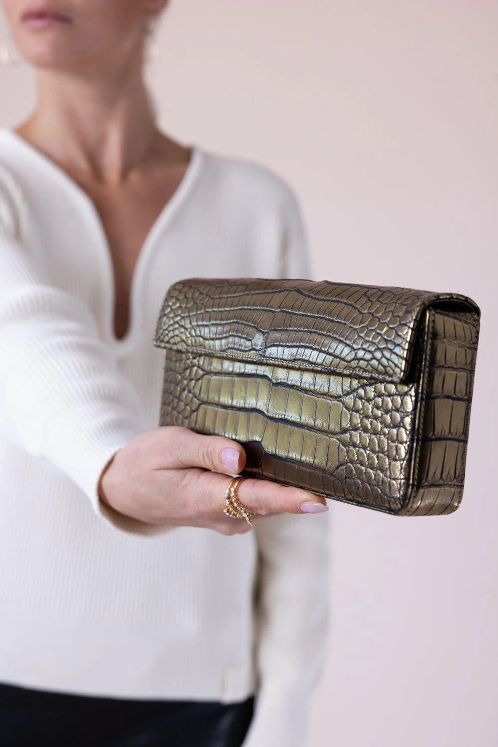 Parker Box Clutch - Gold - Image 2