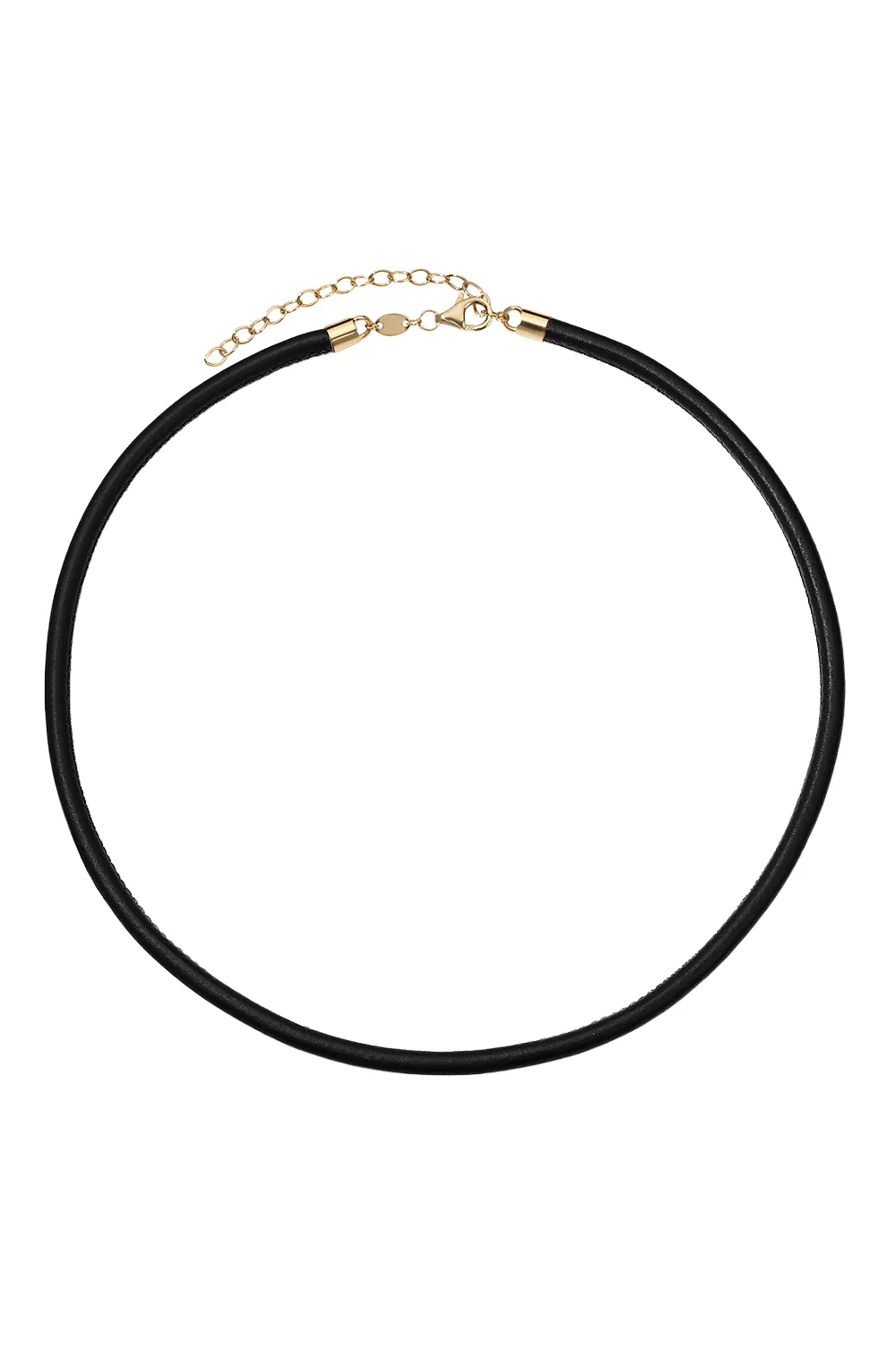 Black Wide Cord Necklace