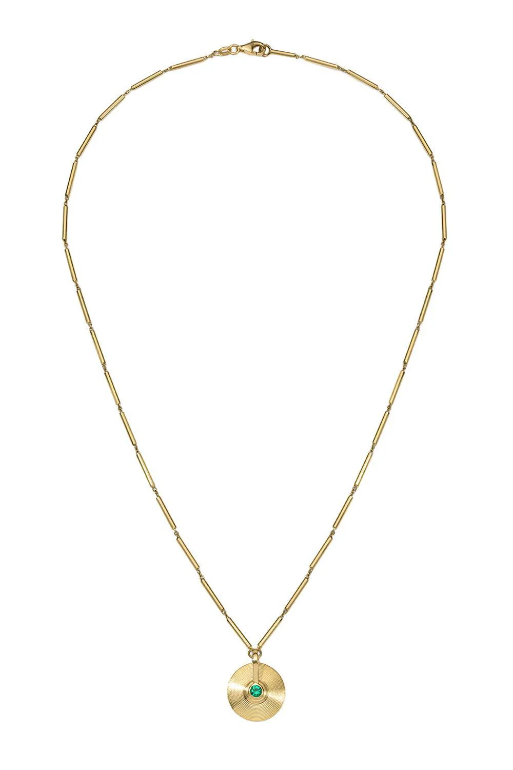 Emerald Extra Small Cymbal Pendant Necklace