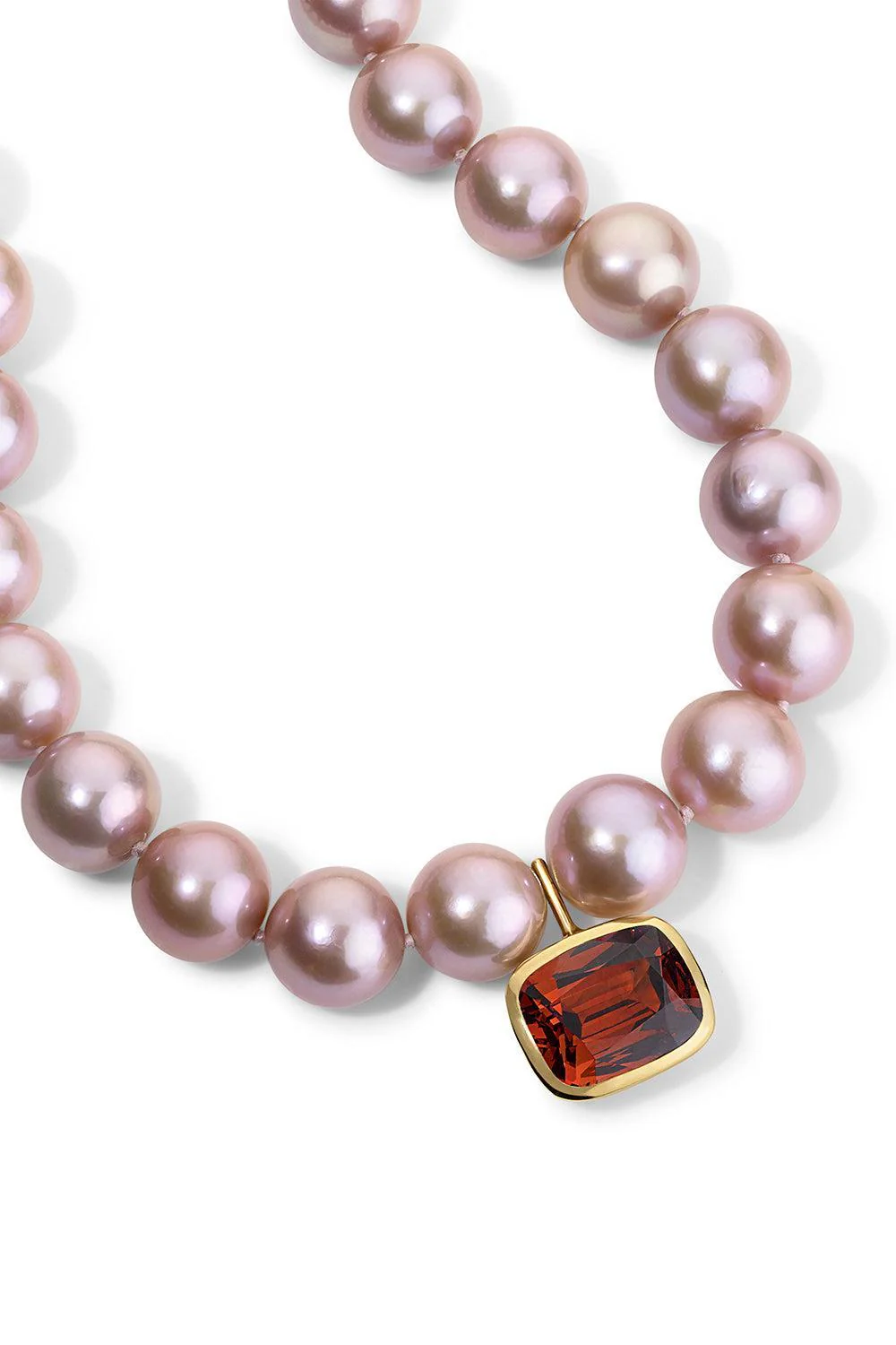 Pink Pearl Spessartite Garnet Nina Necklace - Image 5