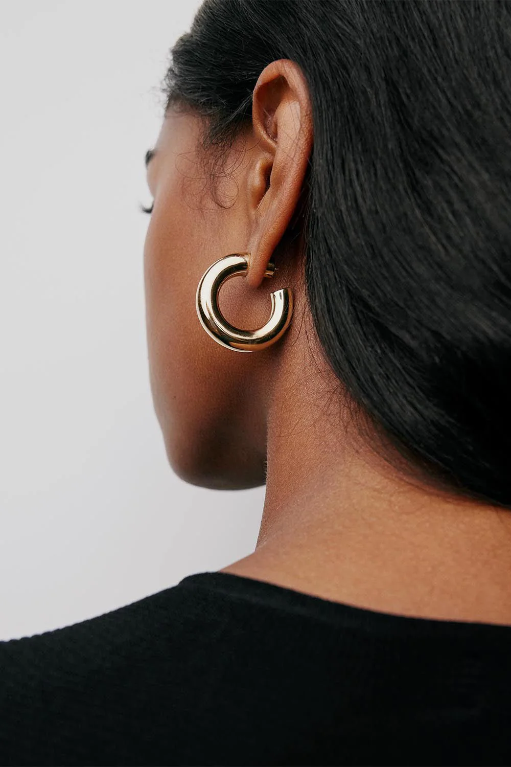 Jamma Huggie Earrings - 1.2in - Image 2