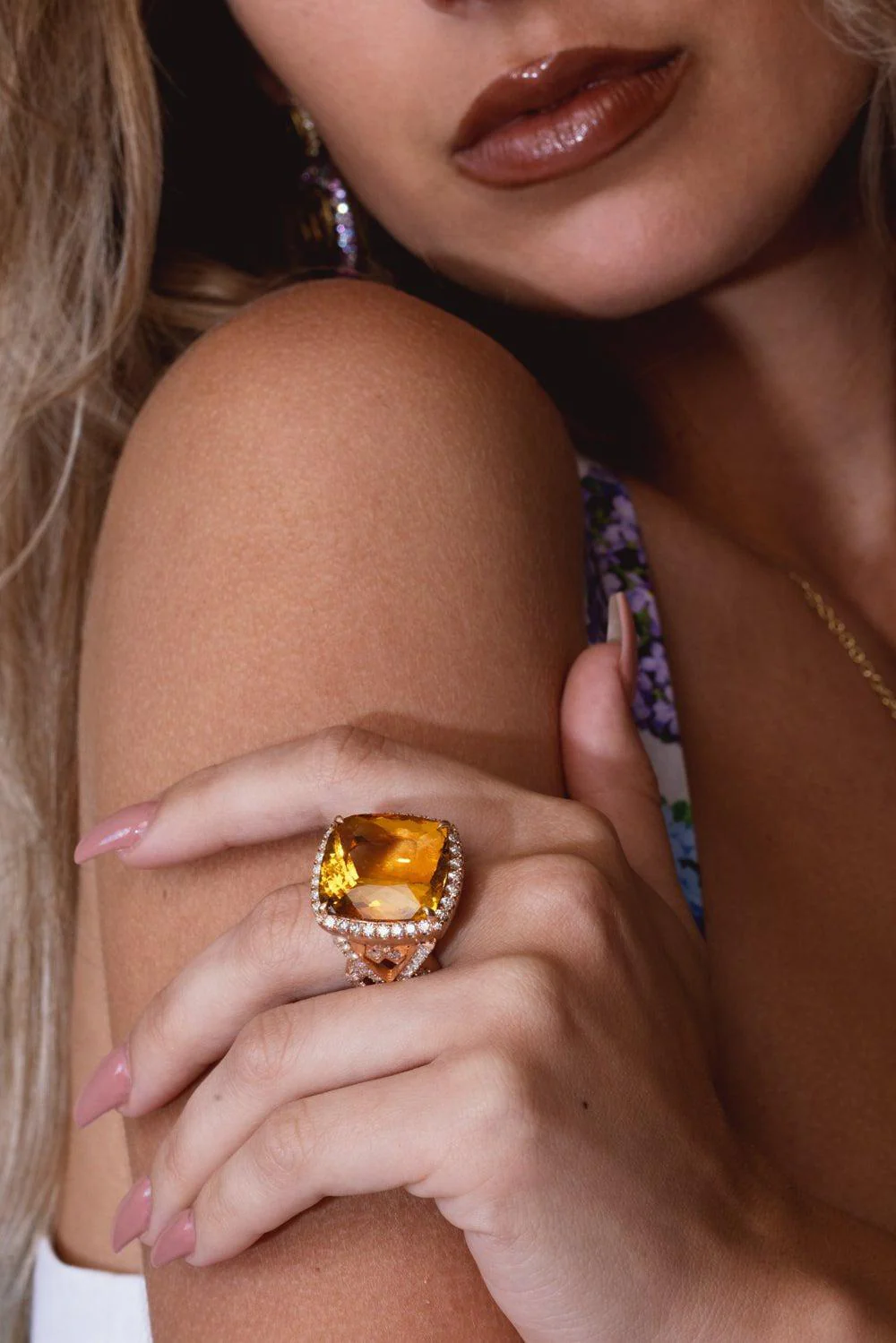 Golden Beryl Diamond Ring - Image 2