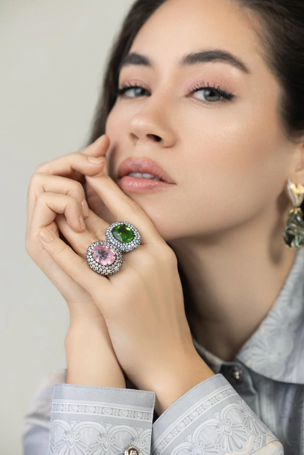 Green Paraiba Diamond Ring - Image 3