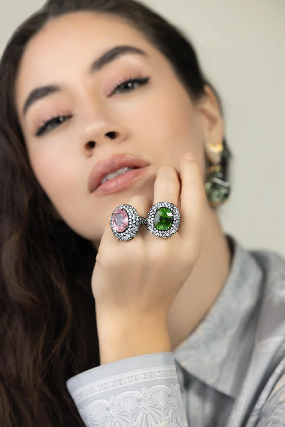 Green Paraiba Diamond Ring - Image 4