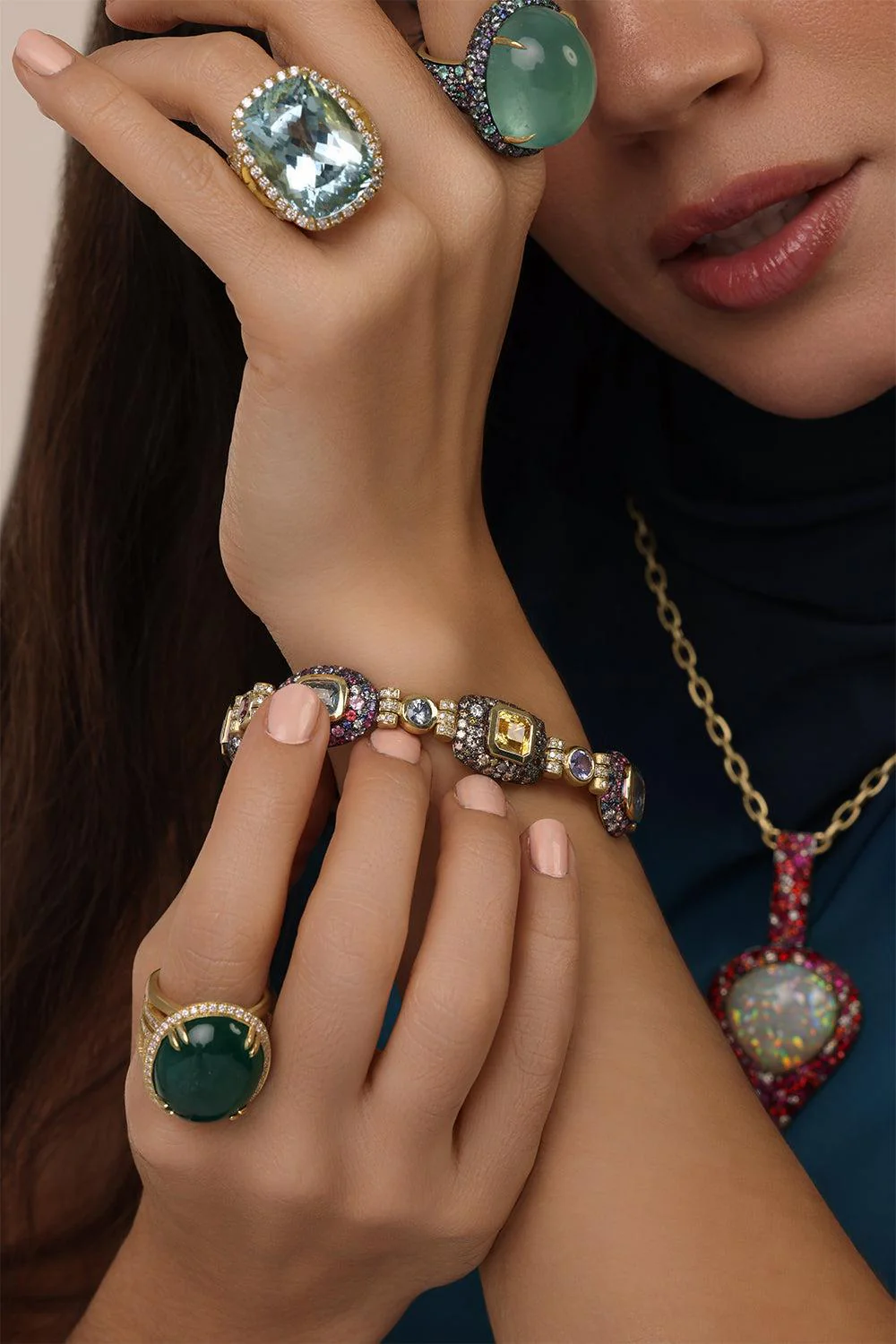 Multi Color Sapphire Bracelet - Image 3