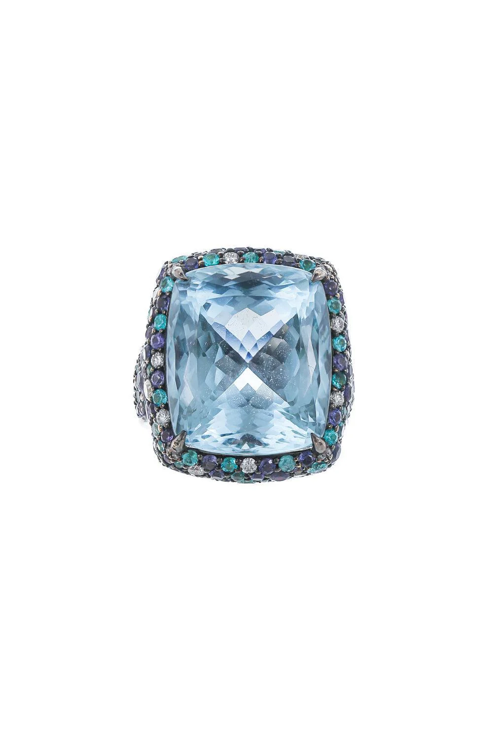 Paraiba Aquamarine Sapphire Ring