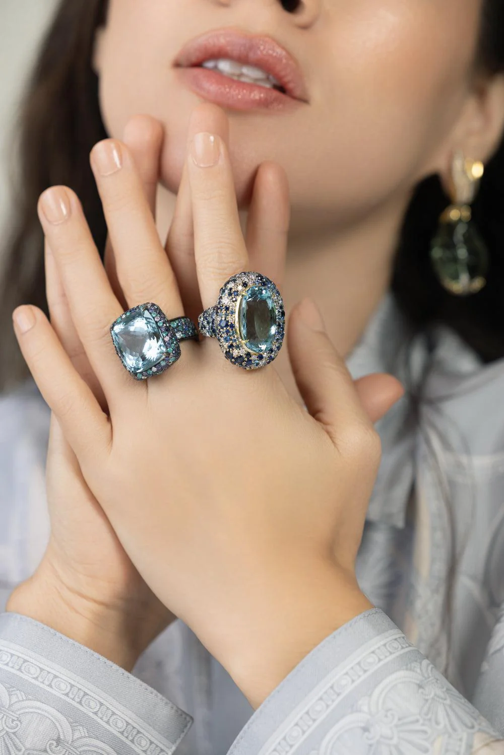 Paraiba Aquamarine Sapphire Ring - Image 3