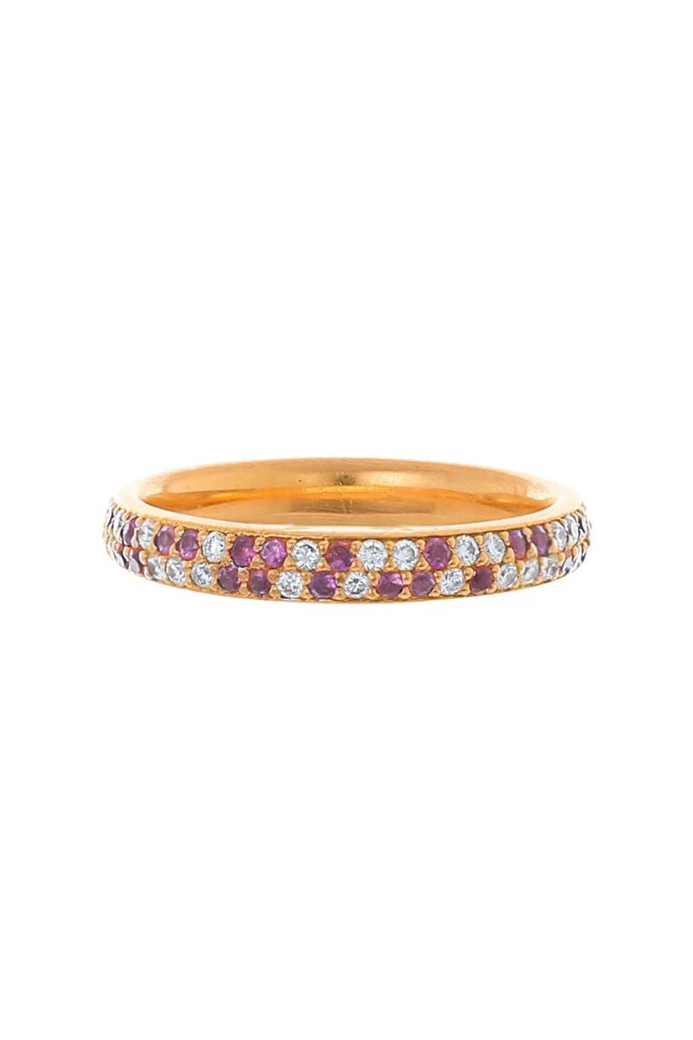 Pink Sapphire Diamond Ring