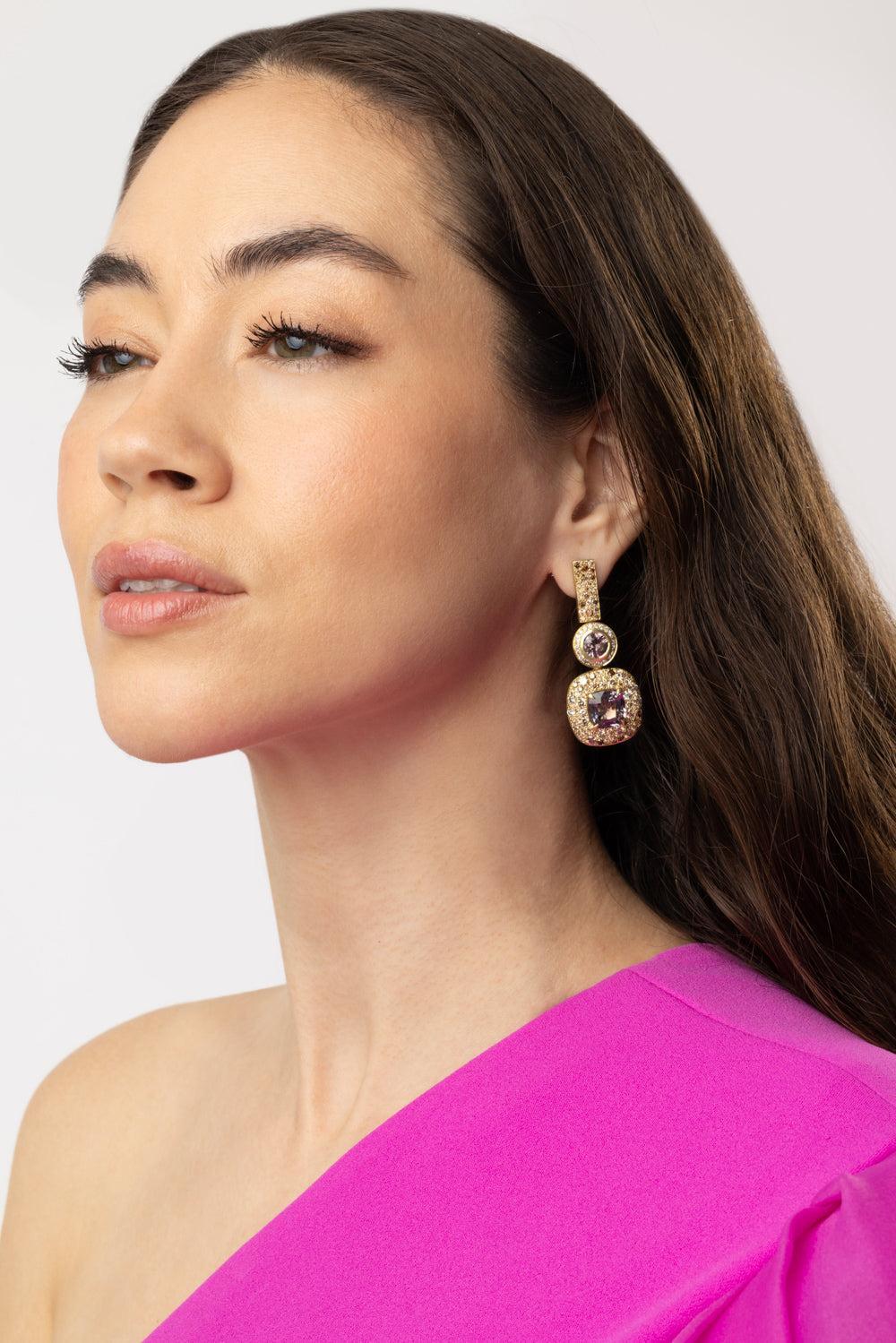 Spinel Diamond Earrings - Image 3