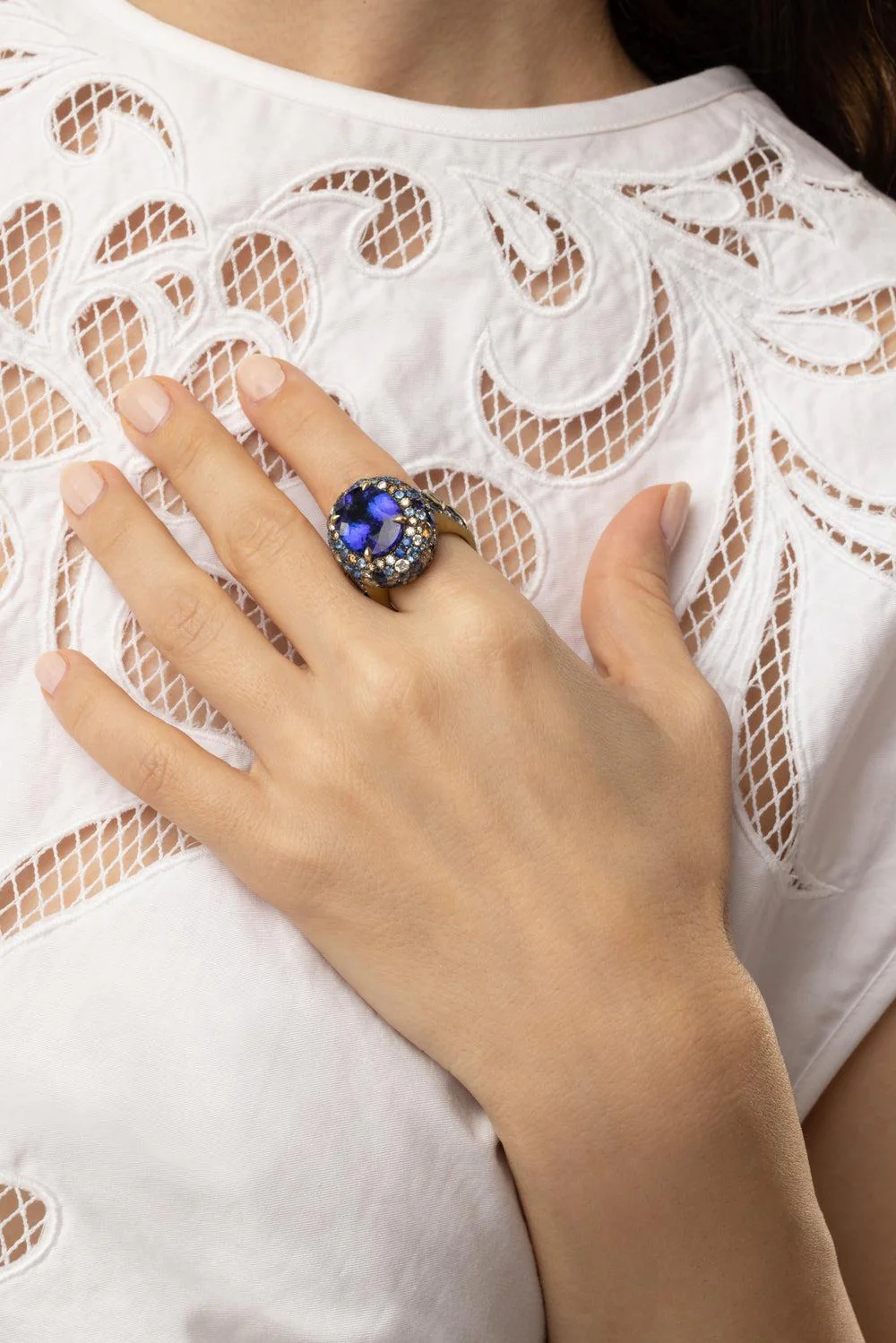 Tanzanite Sapphire Diamond Ring - Image 3