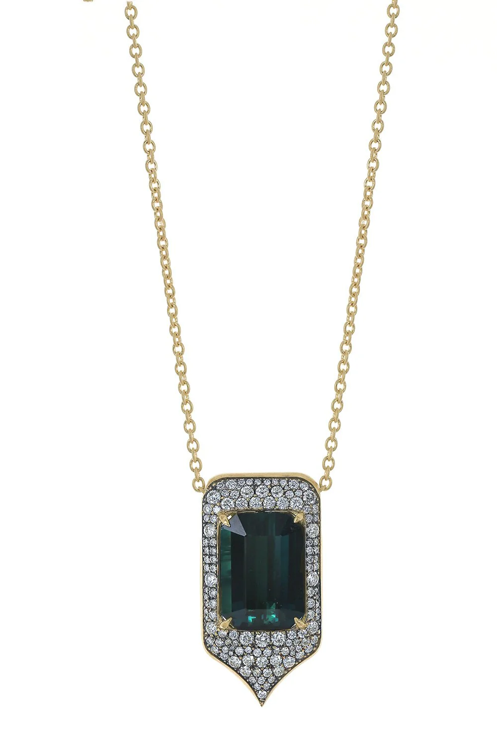 Tourmaline Diamond Necklace