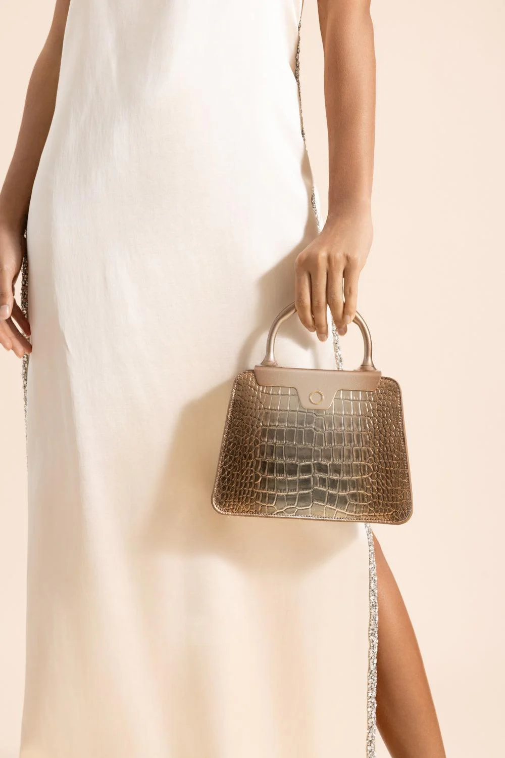 Andie Clutch - Light Sand / Bronze - Image 4