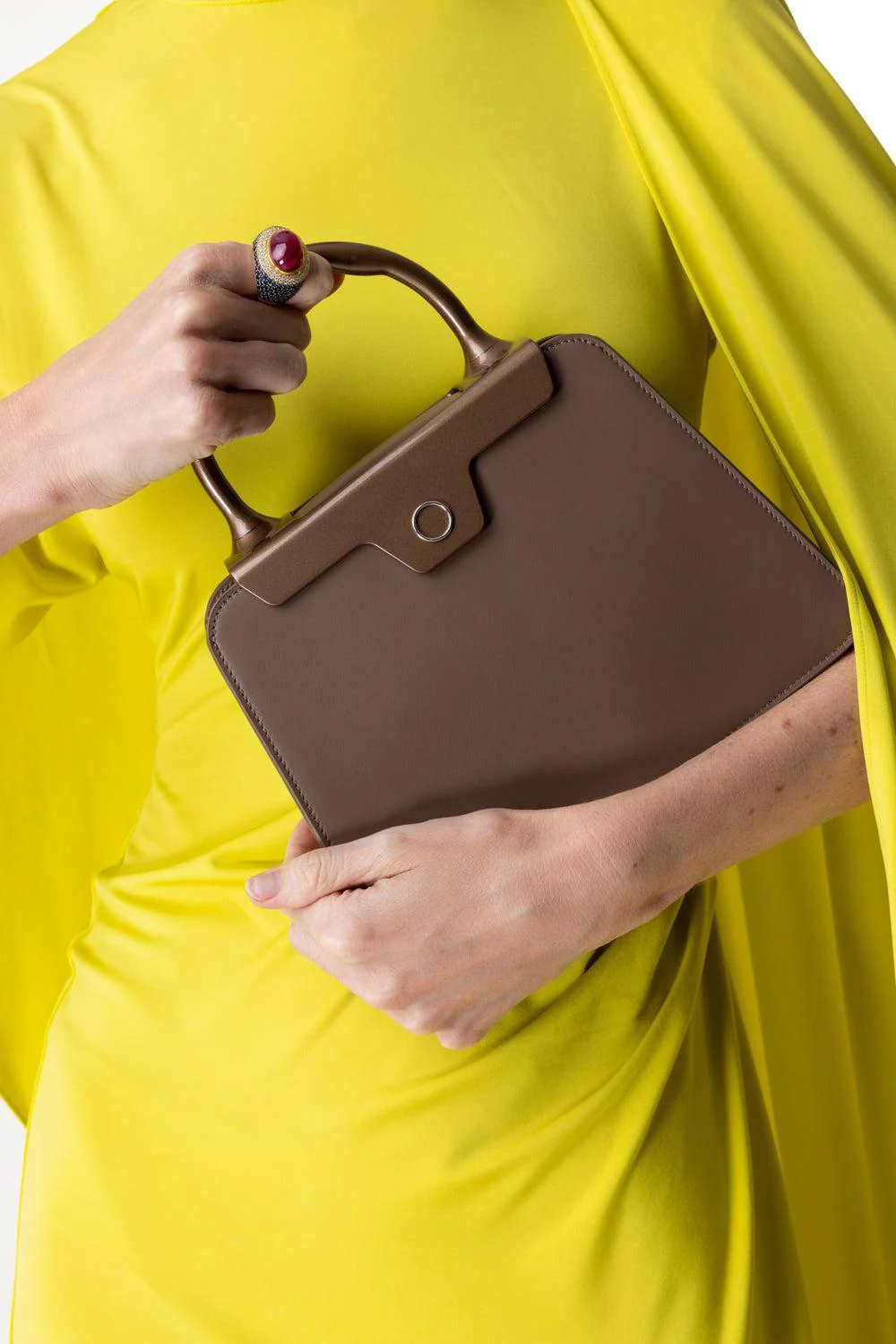Andie Top Handle Bag - Taupe - Image 2