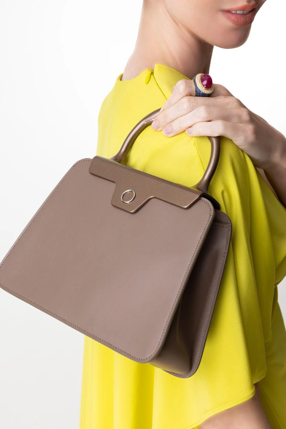 Andie Top Handle Bag - Taupe - Image 3