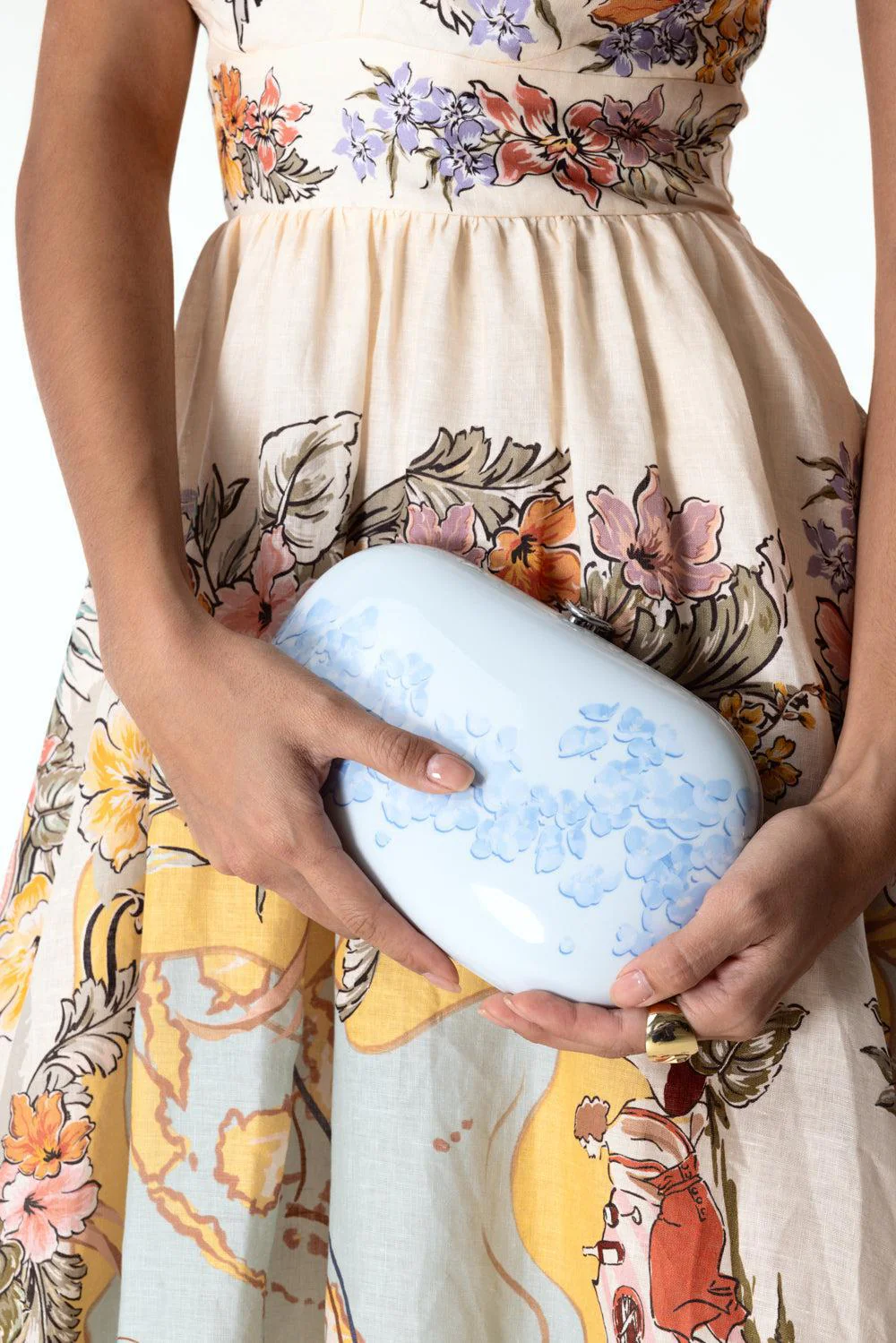 Elina Plus Clutch - Baby Blue Blossom - Image 4