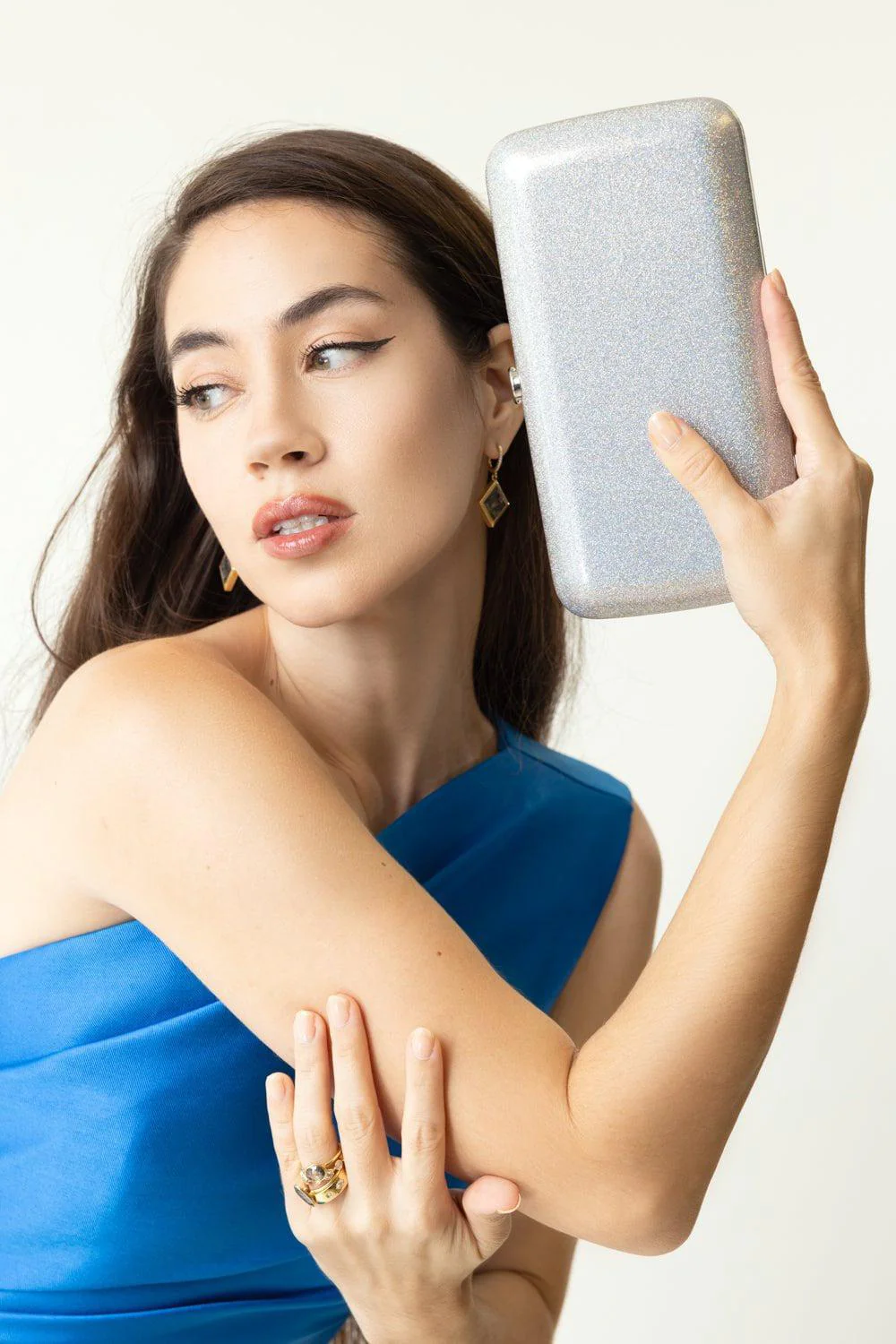 Finley Clutch - Silver Rainbow Stardust - Image 2