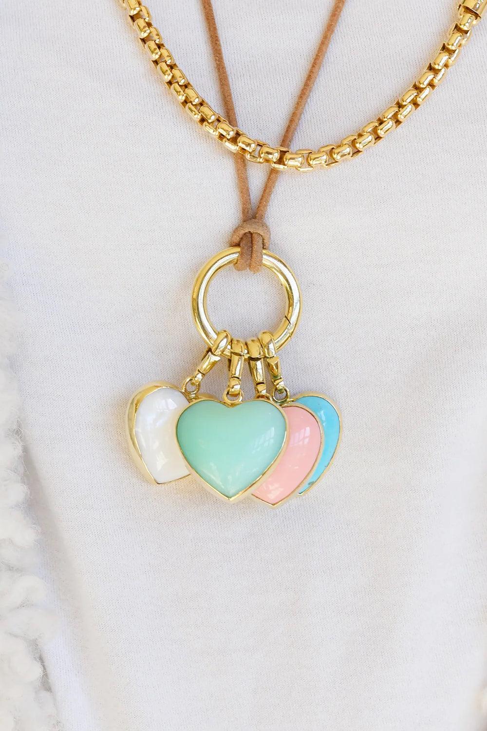 Coral Carved Heart Charm - Image 2