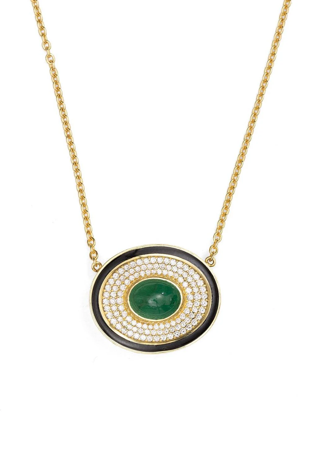 Diamond Emerald Eyecon Necklace