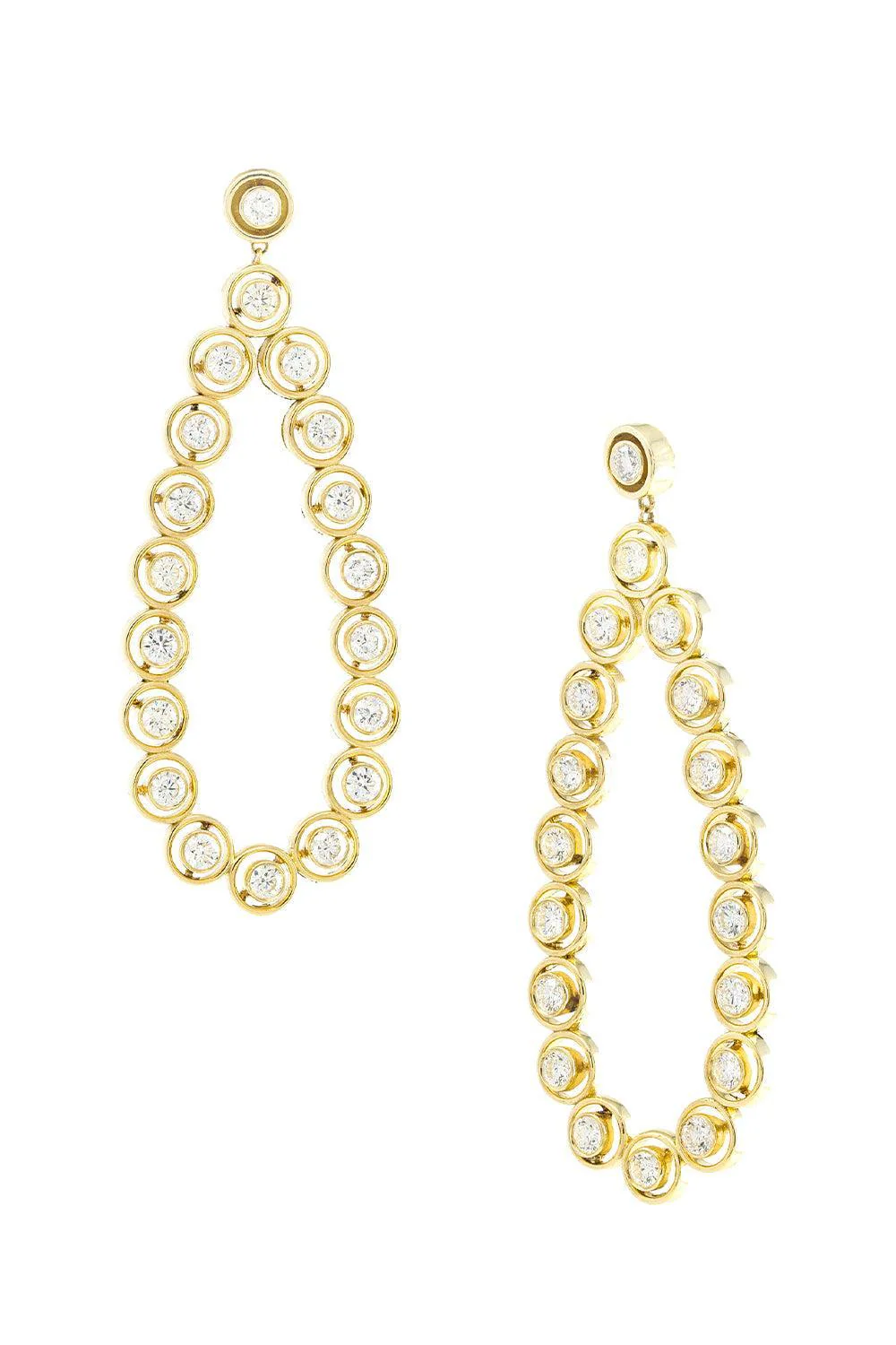 Diamond Large Shadow Chandelier Earrings