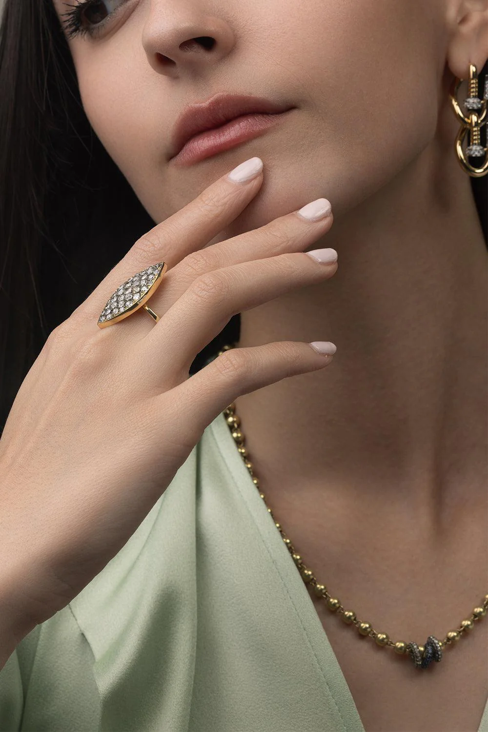 Diamond Palm Leaf Ring - Image 4