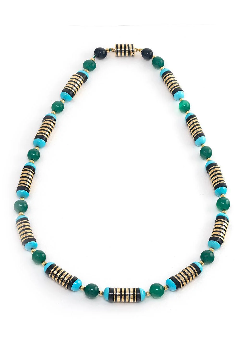 Emerald Turquoise Multistone Necklace