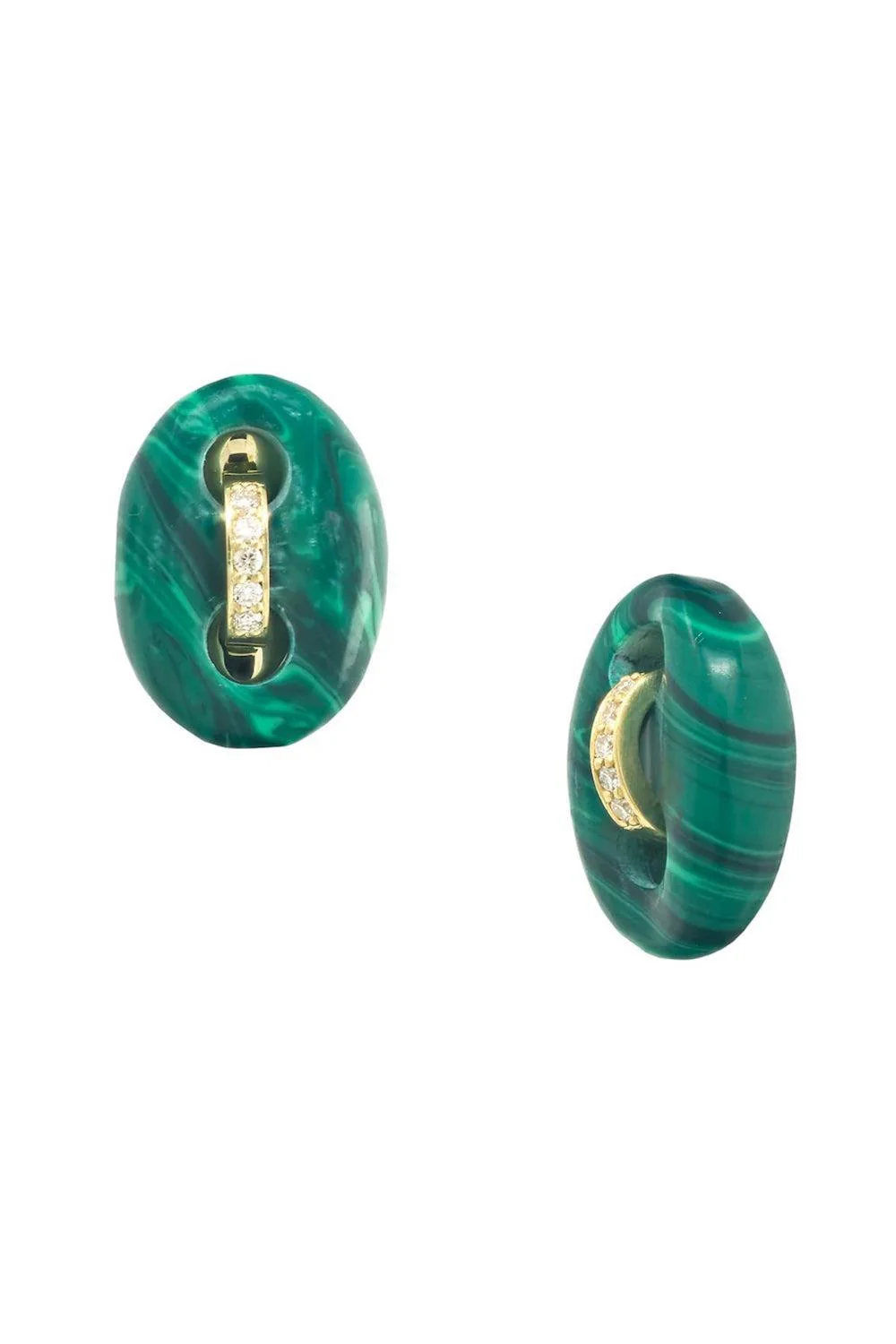 Malachite Mini Mariner Stud Earrings