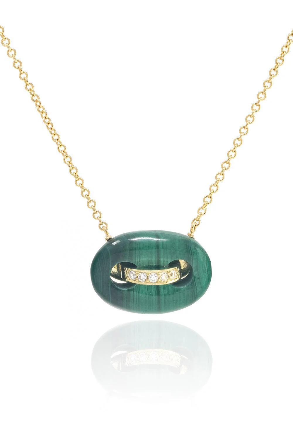 Malachite Mini Mariner Necklace - Image 3