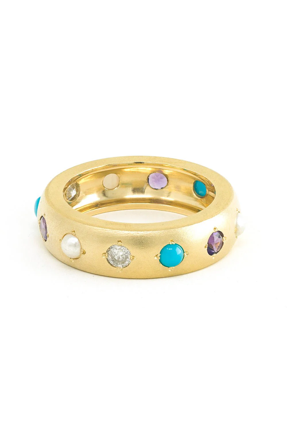 Multi Stone Gypsy Ring