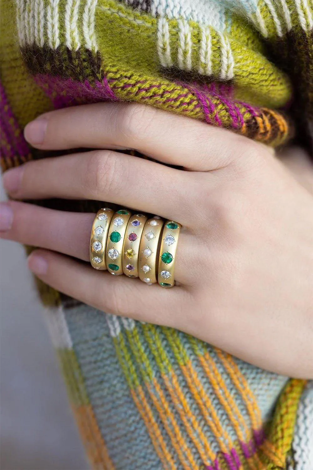 Multi Stone Gypsy Ring - Image 3