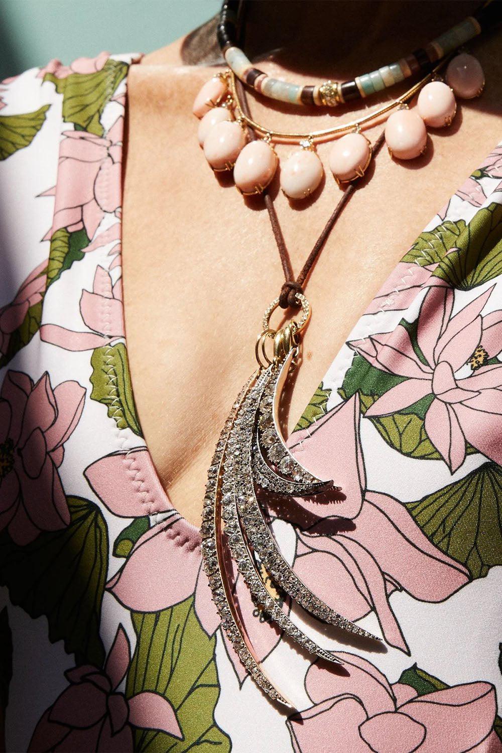 Natural Fringe Coral Necklace - Image 2