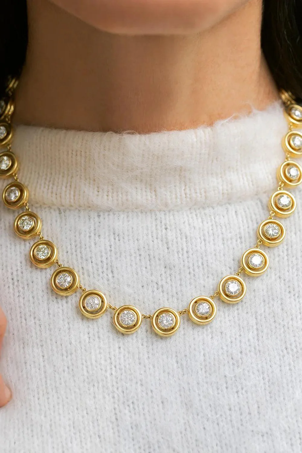 Round Diamond Shadow Max Necklace - Image 2