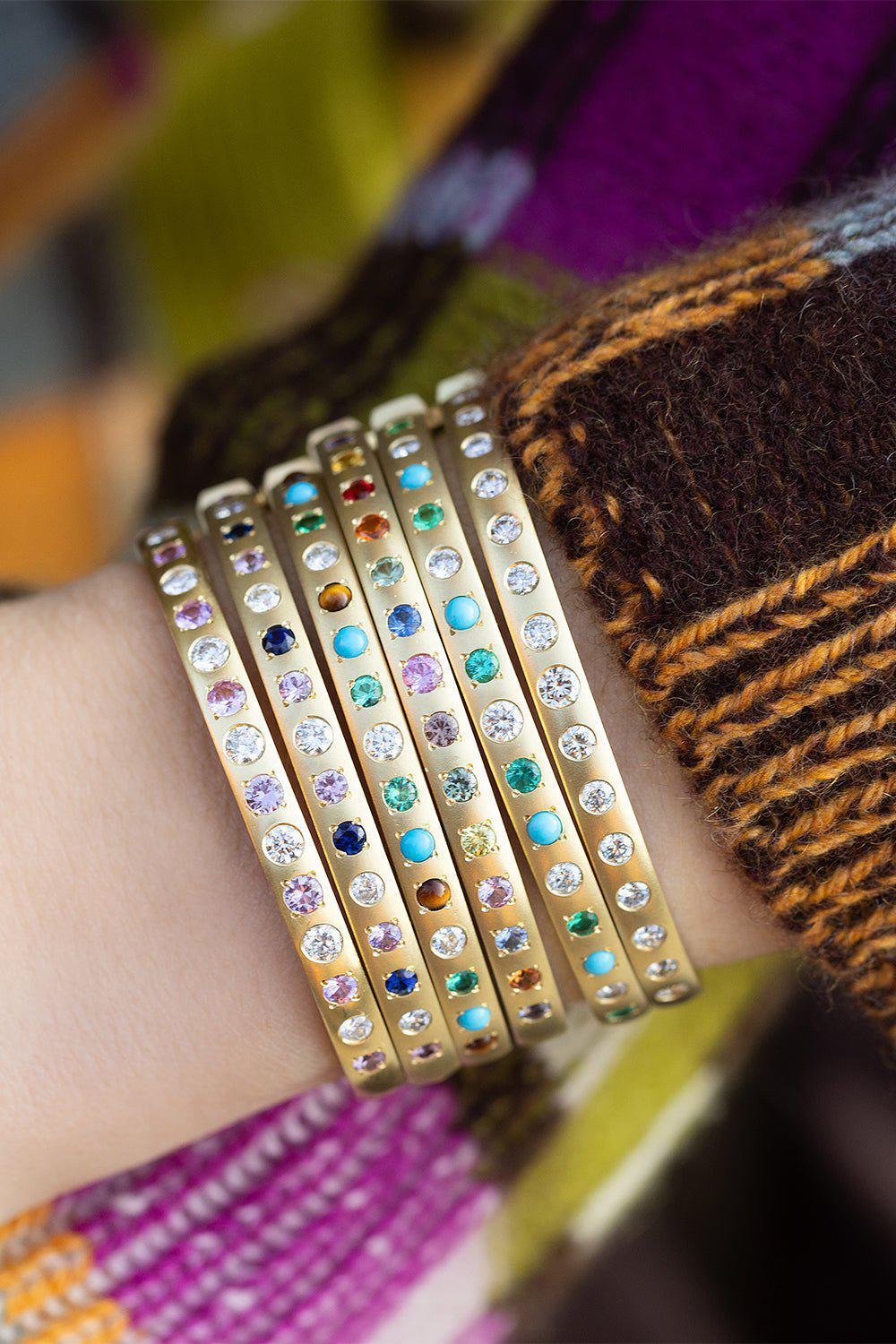 Ruby Gypsy Bangle Bracelet - Image 2