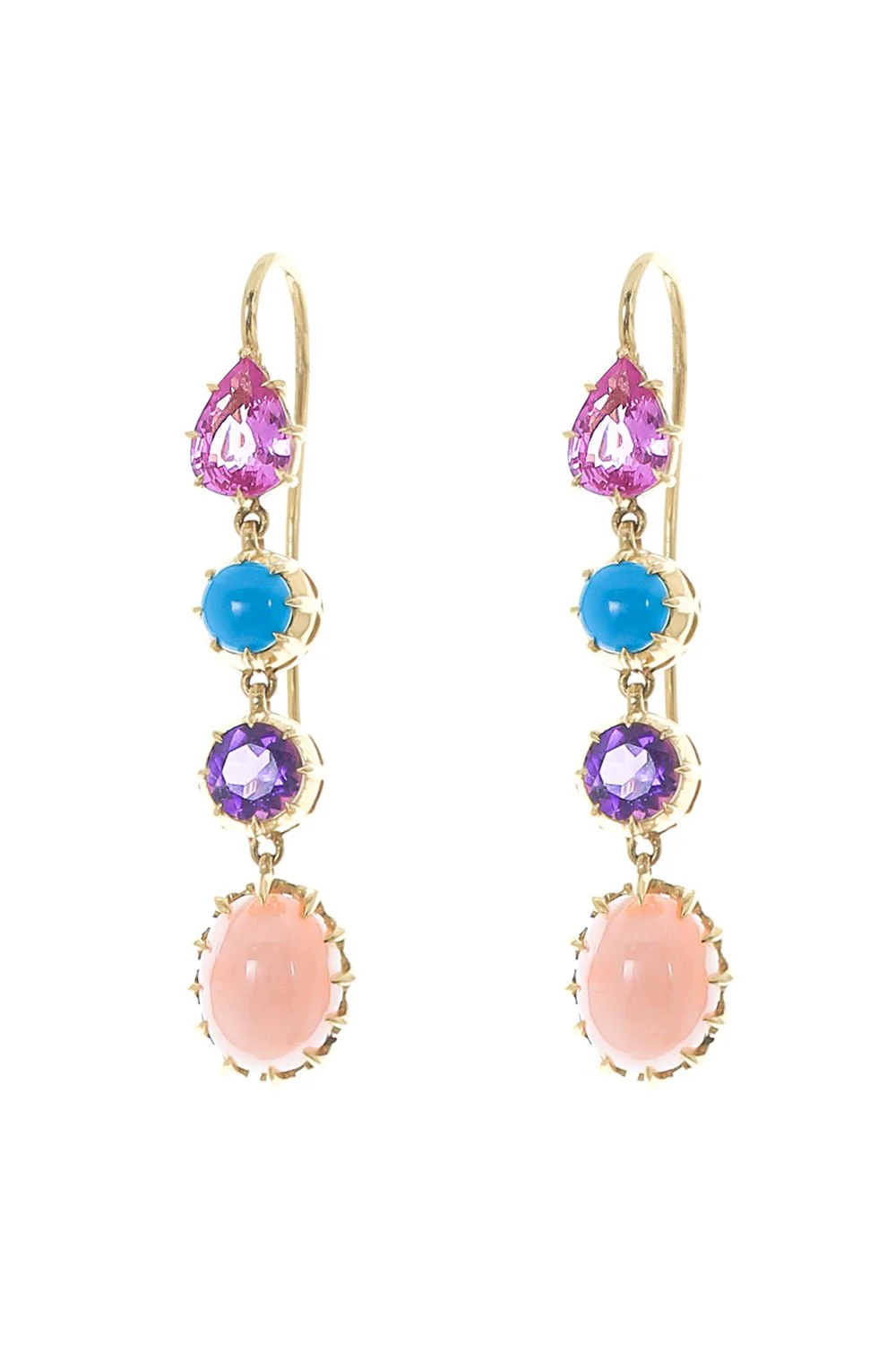 Sapphire Turquoise Drop Earrings