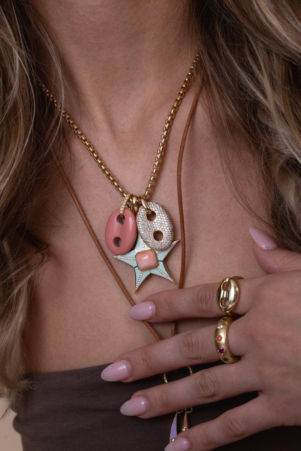Stone Mariner Link Charm Pendant - Image 2