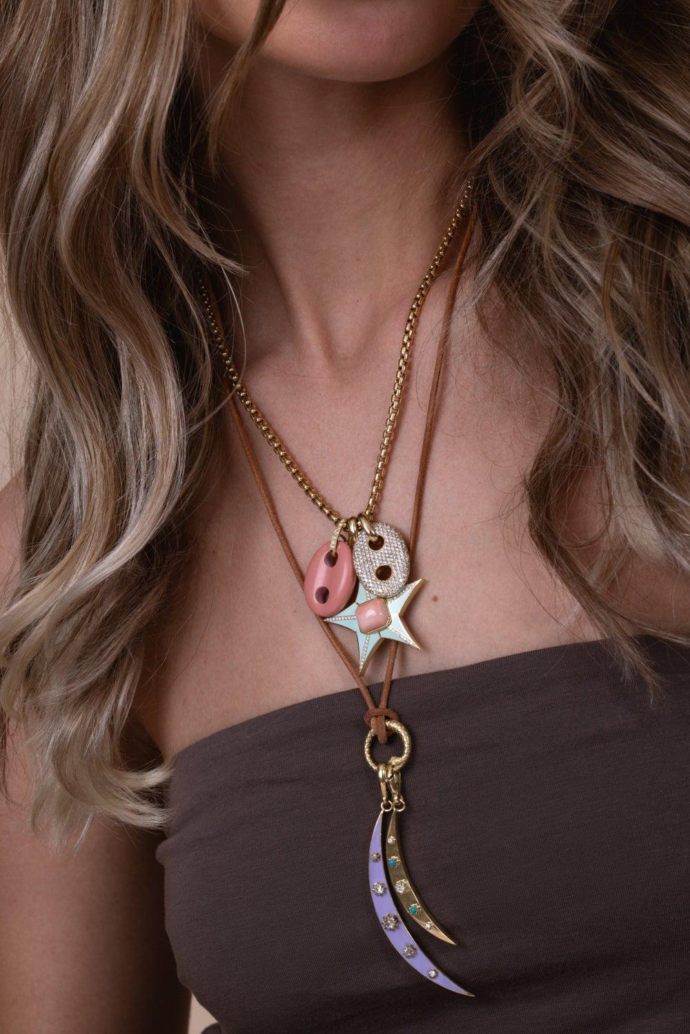 Stone Mariner Link Charm Pendant - Image 3
