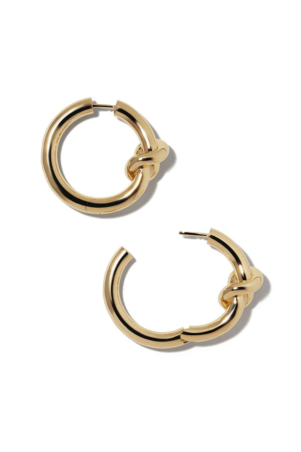 Baby Knot Hoop Earrings - 1.5in - Image 3